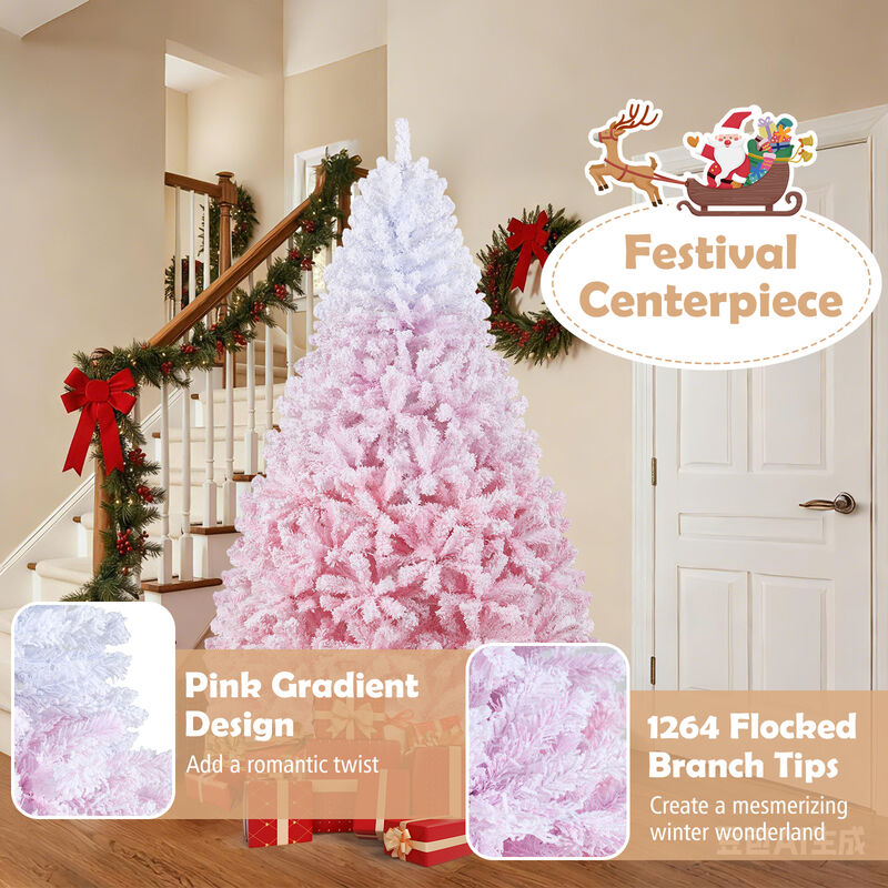 Holiday Artificial Christmas Tree with Warm White LED Lights and 8 Lighting Modes image number 6