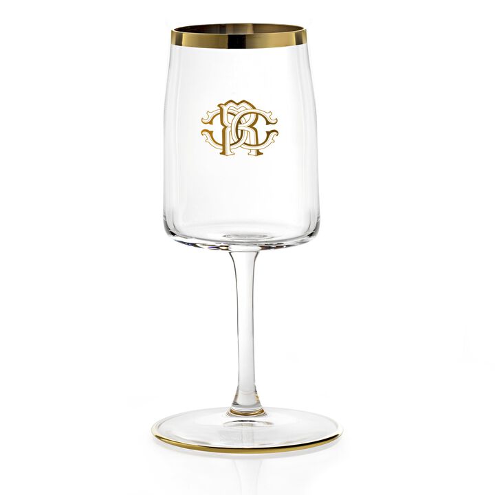 Champagne Goblet NEW MONOGRAM  Gold H 9.25", cap. 10 oz