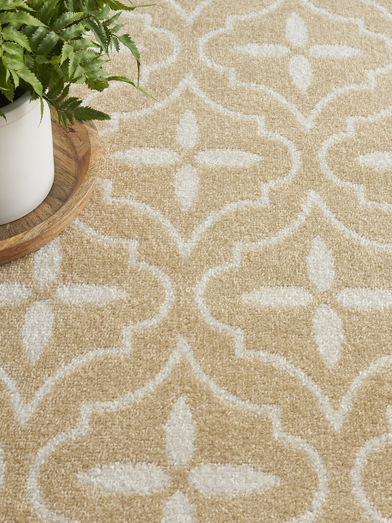 Nourison Essentials NRE04 Beige/Ivory 2'2" x 7'6" Rug image number 8
