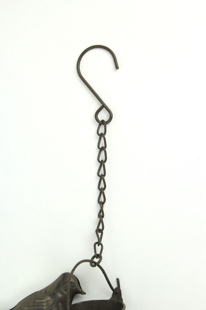 78 Inch Dark Brown Metal Rain Chain Decorative Bird Patio Decor Garden Accent image number 2