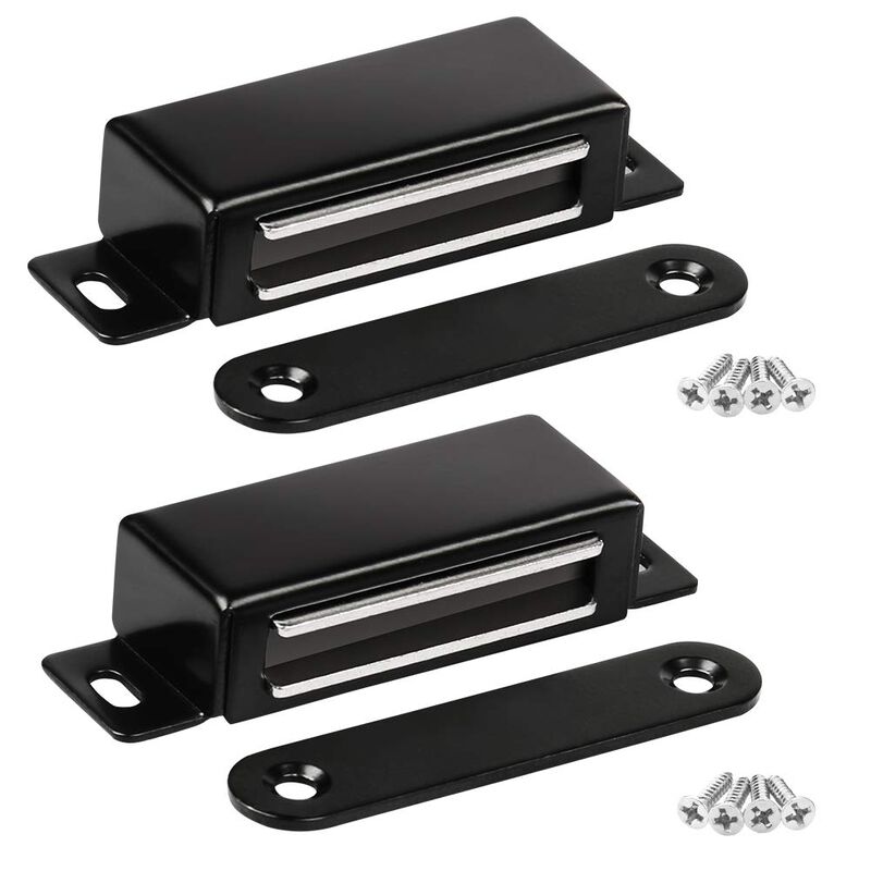 Onarway Magnetic Door Catch 40lbs Pull Strong Magnet Cabinet Latches Hardware Stainless Steel Chrome Door Closer for Pantry Bath