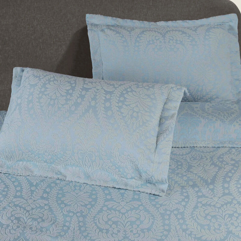 3-Piece Cotton Blend Bedspread Set with Jacquard Floral Design image number 6