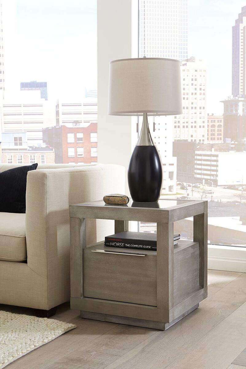 Oxford One-Drawer End Table in Mineral