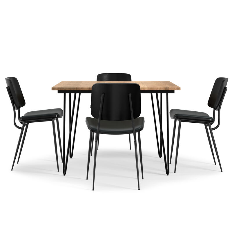 Simpli Home Hayley / Hunter 5-Piece Dining Set image number 2