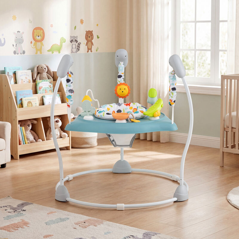 Baby Jumper Activity Center with Rotatable Seat and Interactive Toys image number 1