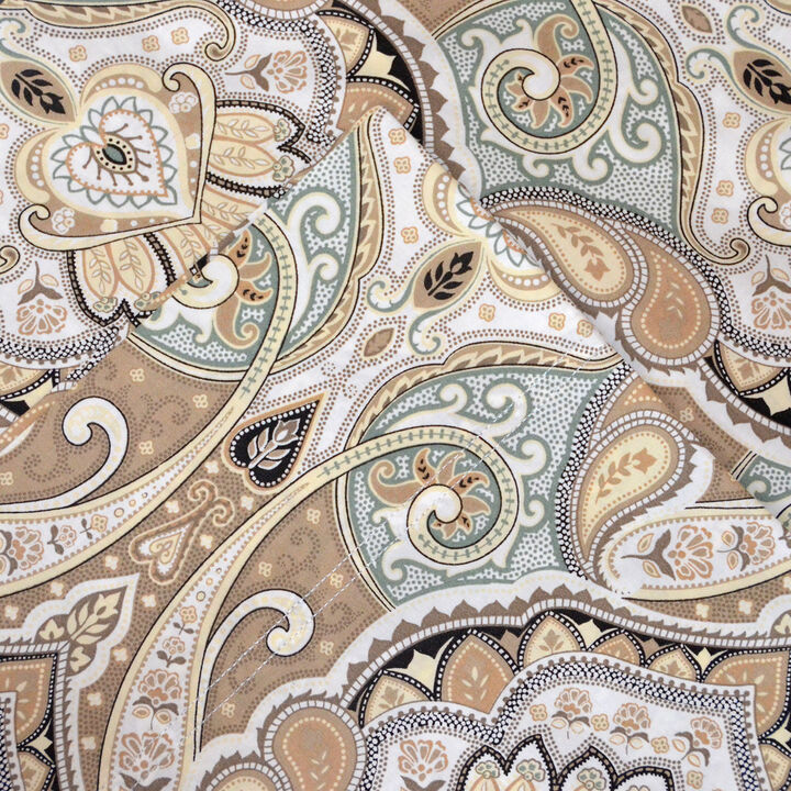 Pointehaven Cedar 200 Thread Count Printed Cotton 3 pc Sheet Set