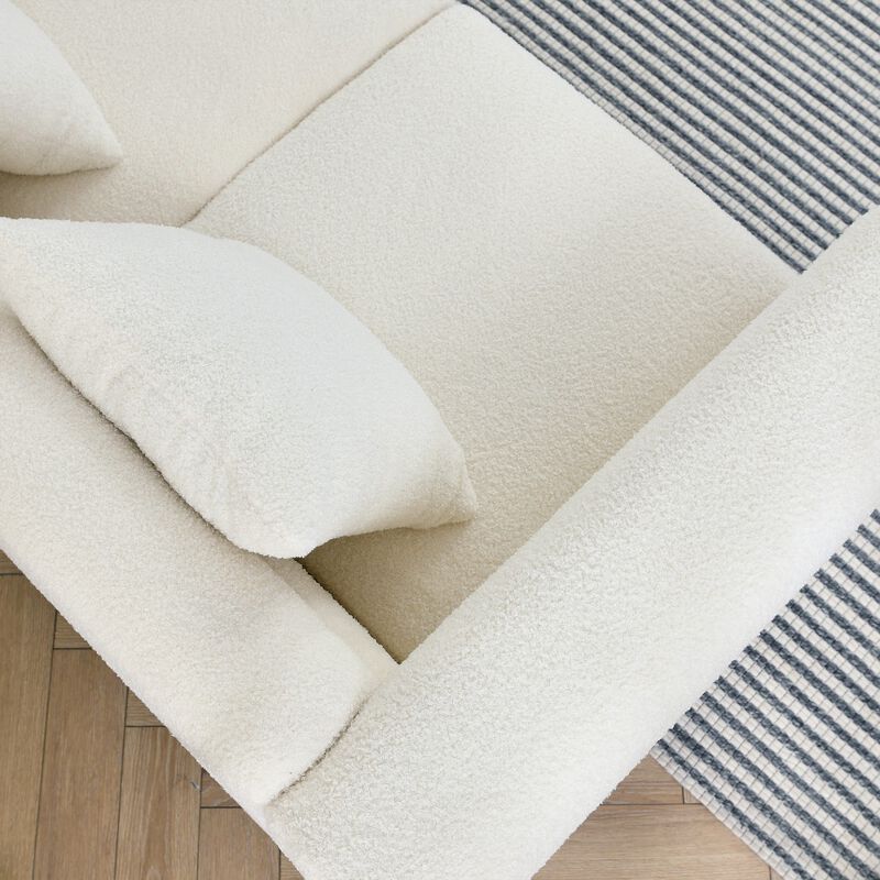Sibsod modern-design plush cloud-shaped sofa set image number 8