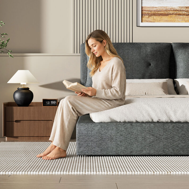 Zeck Upholstered Bed Frame image number 7