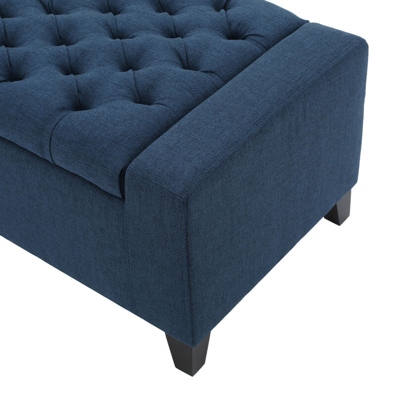 Merax Fabric Upholstered Storage Ottoman for Living Room, Bedroom