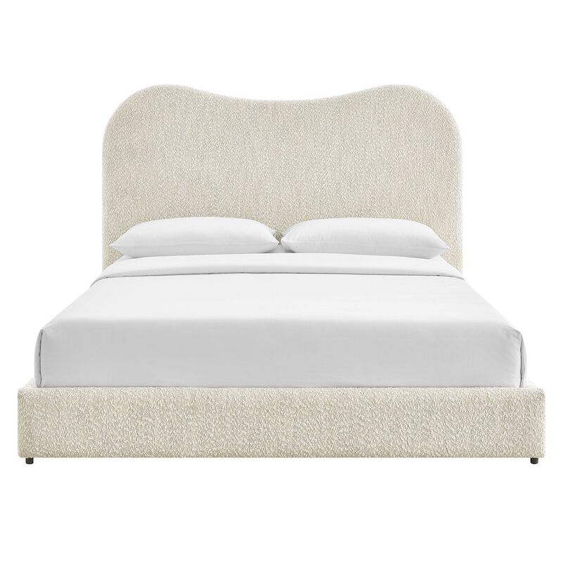 Seluna Boucle Queen Platform Bed image number 5
