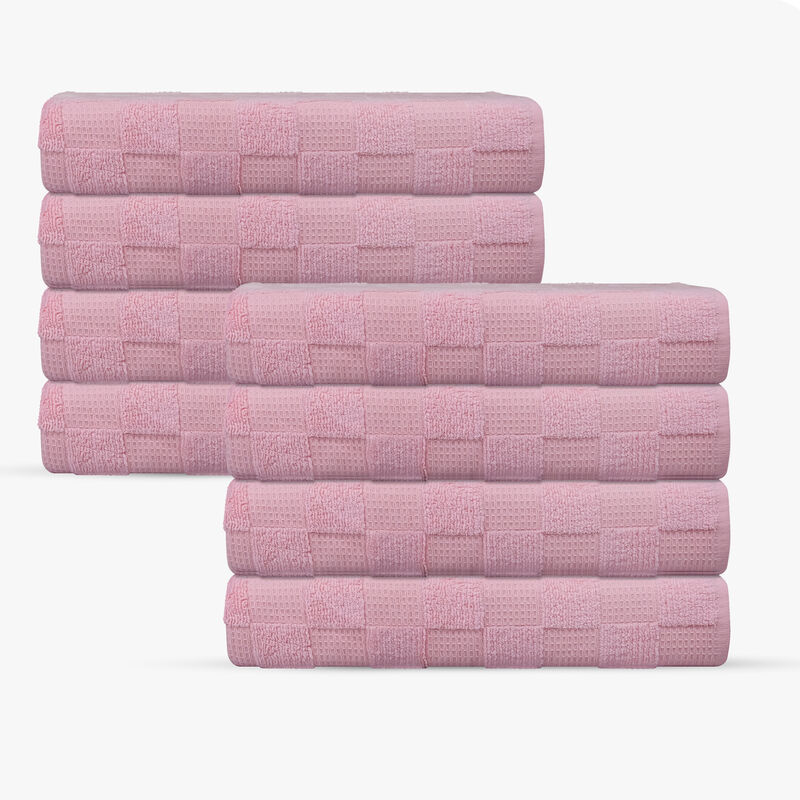 Waffle Terry 8 pcs Turkish Hand Towels Set