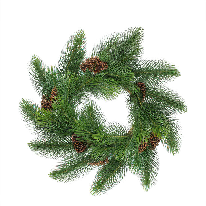 Long Needle Pine Artificial Christmas Wreath with Pine Cones - 44-Inch  Unlit