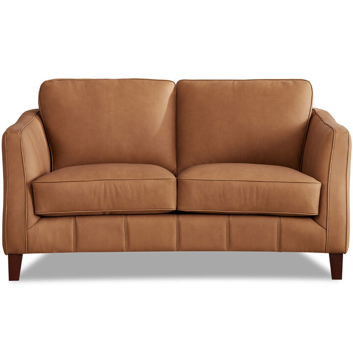 Aria Top Grain Leather Loveseat