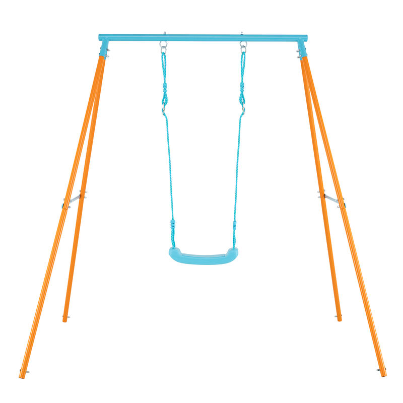 Outdoor Heavy Duty Metal Toddler Swing Set with Stand