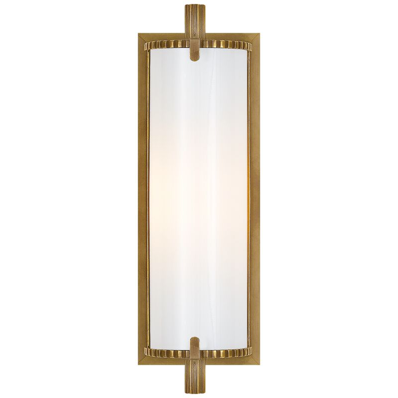 Calliope Short Bath Light in Antique Brass