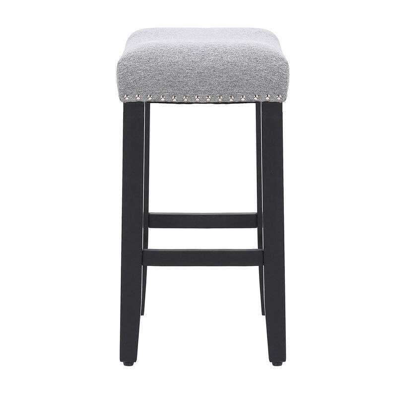 WestinTrends 24" Upholstered Saddle Seat Counter Stool (Set of 2) image number 5