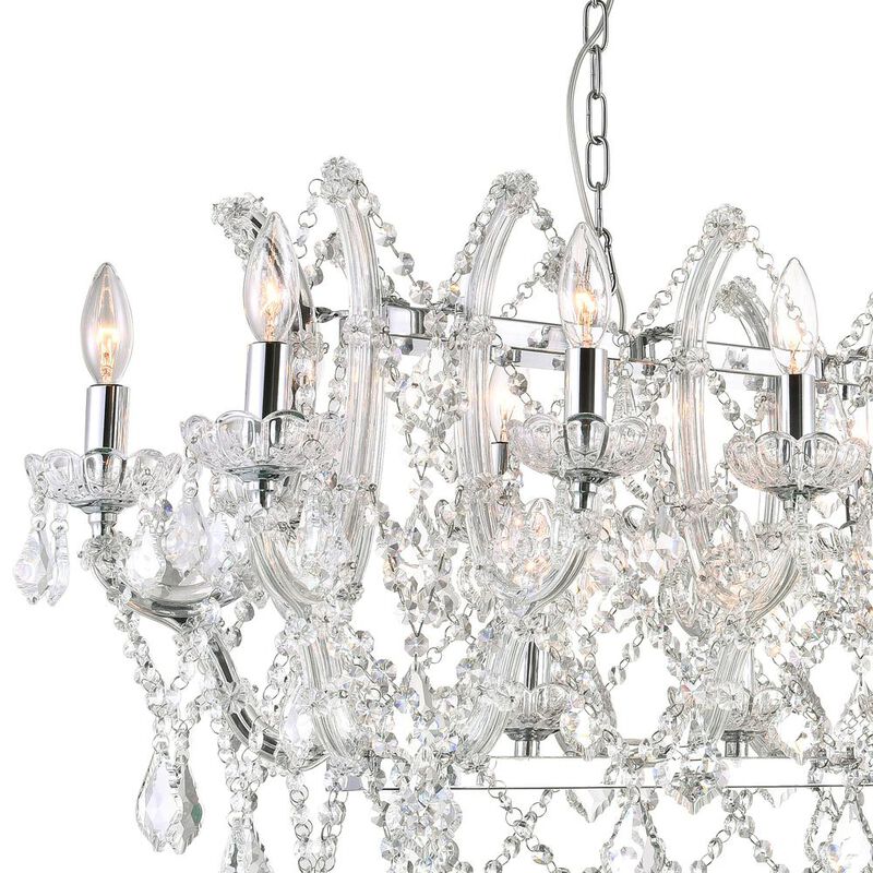 CWI Lighting Aleka 24 Light Candle Chandelier With Chrome Finish