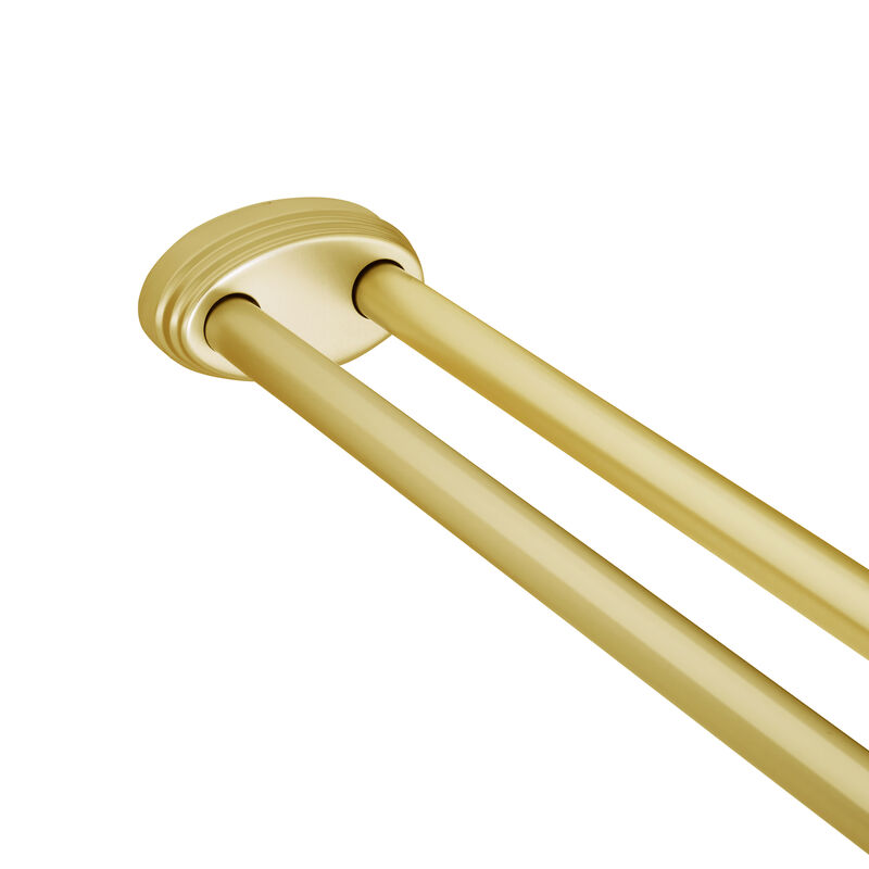 Rustproof Aluminum Double L-Shaped Shower Curtain Rod image number 3