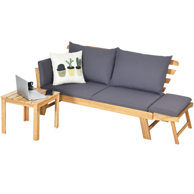 Outdoor Convertible Sofa Chair &ndash; Adjustable Patio Seat with Plush Cushions image number 3