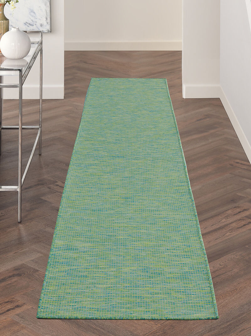 Positano POS01 Blue/Green 2'2" x 12' Rug image number 7