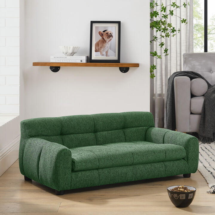 38 Inch Dog Sofa Soft Pet Furniture with High Back & Armrests for Small and Medium Dogs