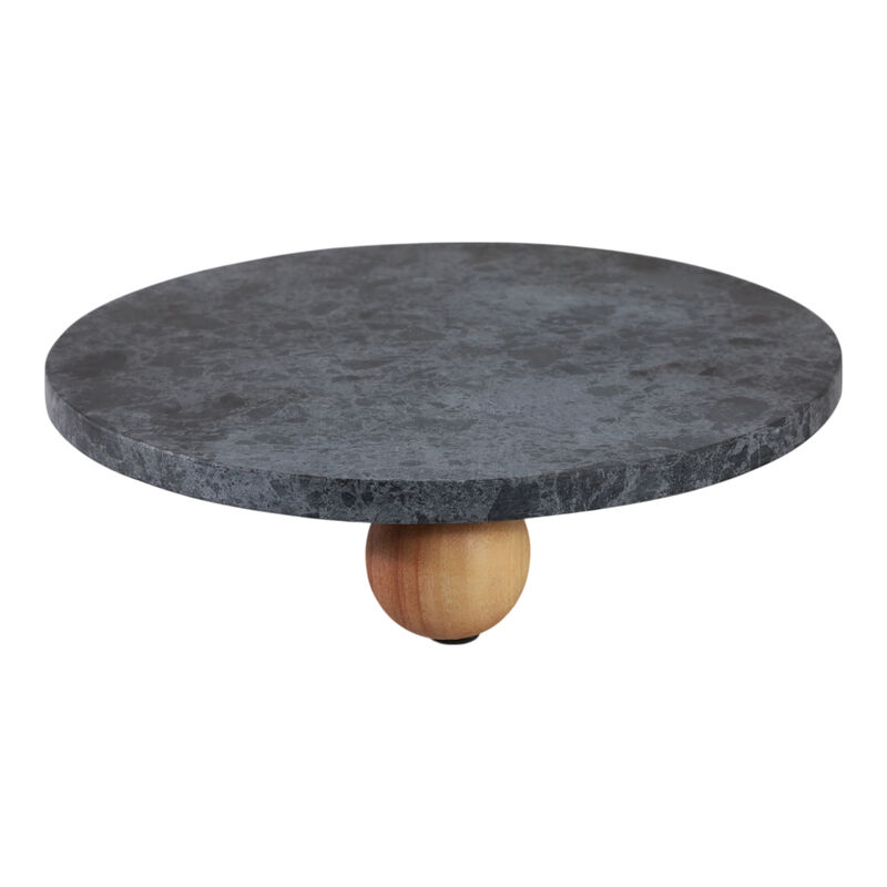 10" Marble Round Tray, Black image number 2