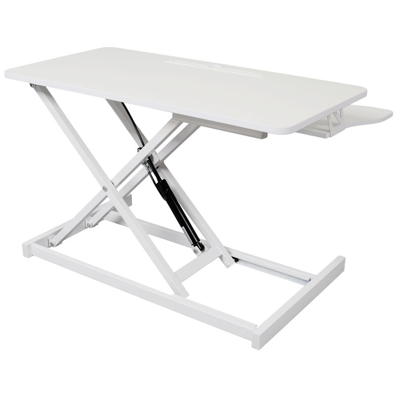 GOODSILO Ergonomic Adjustable Height Standing Desk Converter with Keyboard Tray for Home Office Workstations and Computer Monitors image number 9