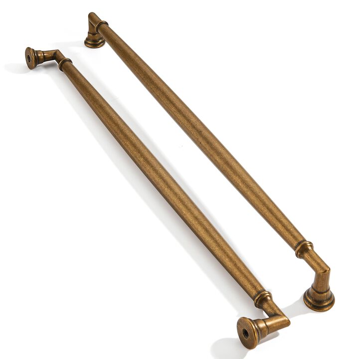 ZAUYX 5 Pack 12 Inch Hole Center Vintage Antique Brass Cabinet pulls Solid Heavy Duty Aged Bronze Cabinet Pull Cabinet Handles K