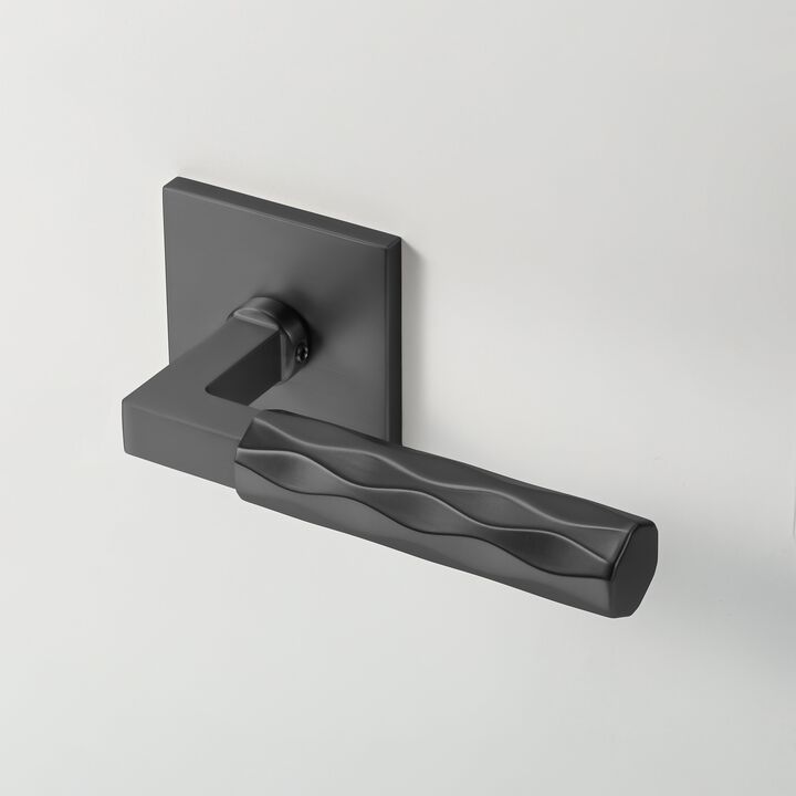 Hailey Modern Hall/Closet Interior Door Handle with Square Rosette and Concealed Screws (Passage)