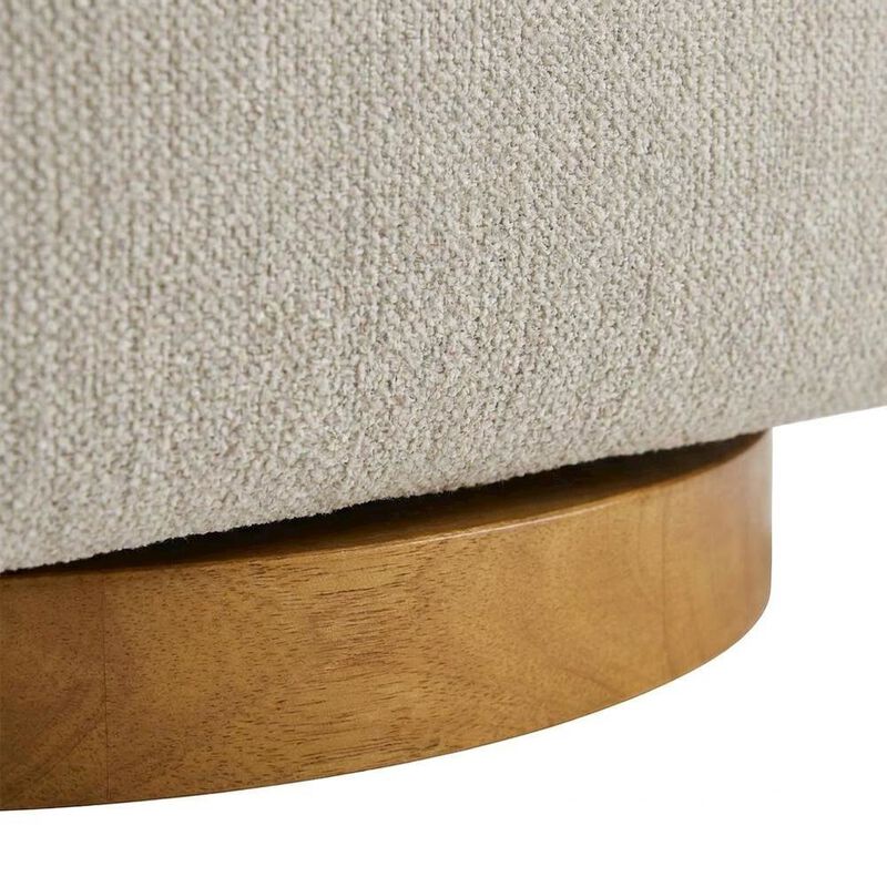 Chenille Fabric Swivel Accent Chair with Arms for Living Room, Dove Gray image number 6