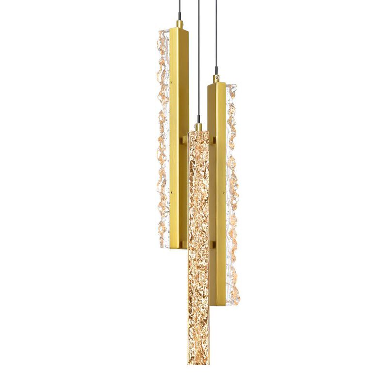 Stagger Integrated LED Brass Mini Pendant