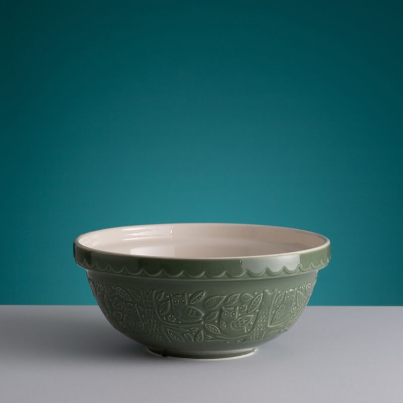 Mason Cash In The Forest Owl Size 18 Mixing Bowl, Dark Green, 2.85 Quart