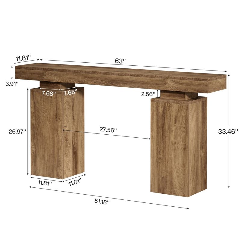 Tribesigns Farmhouse Wood Console Table image number 4