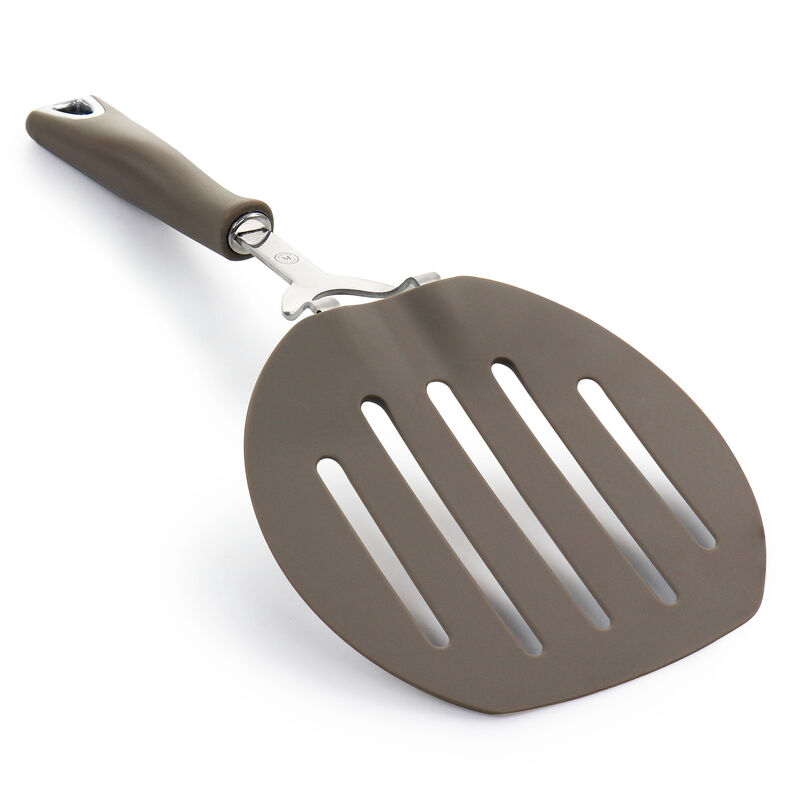 Martha Stewart Large Nylon Slotted Spatula in Taupe