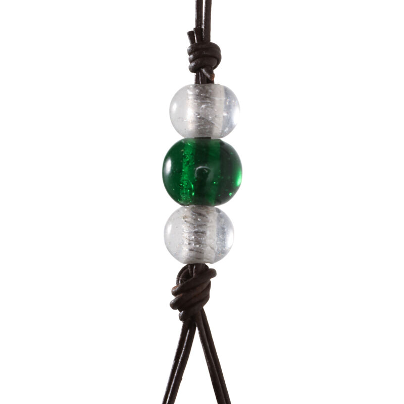 32x8" Wood & Glass Beads Chime, Teal Multi image number 5