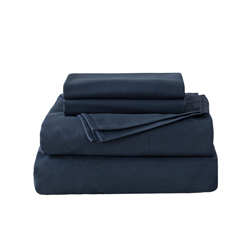 Microfiber Sheet Set Full Navy