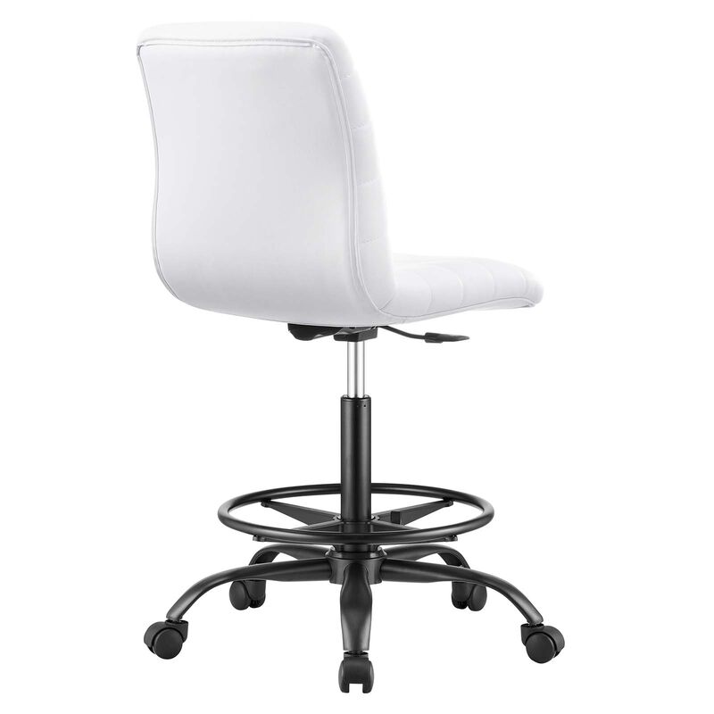 Modway Furniture - Ripple Armless Vegan Leather Drafting Chair image number 2