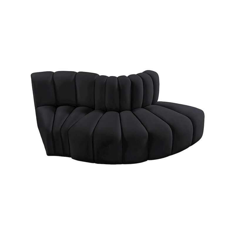 Meridian Furniture Arc Black Velvet Modular Sofa