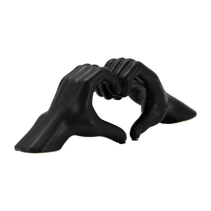 5" Hand-heart, Black