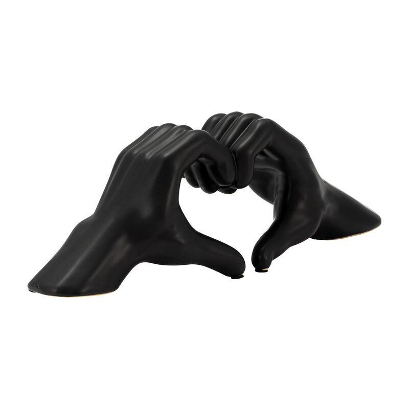 5" Hand-heart, Black image number 1