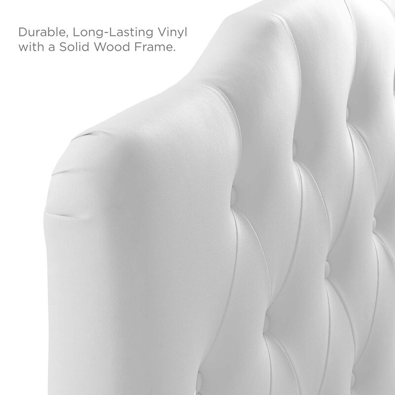 Modway - Annabel Twin Upholstered Vinyl Headboard White
