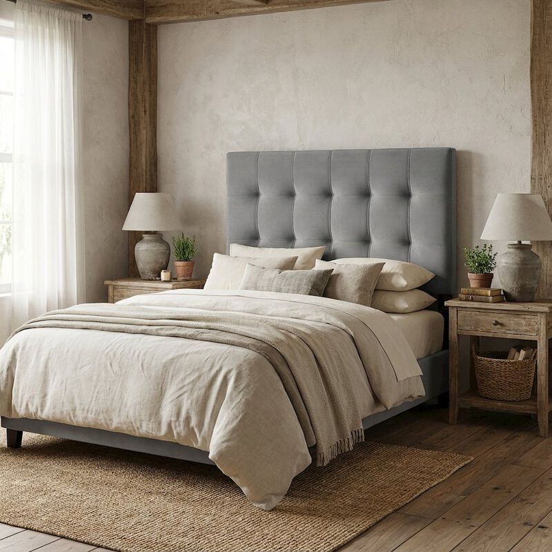 Biscuit Tufted Twin Headboard in Performance Velvet with Durable Frame image number 2