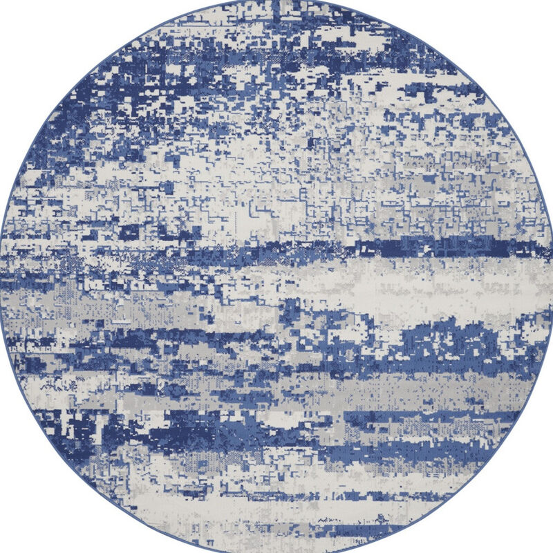 HomeRoots Abstract Round Rug image number 0