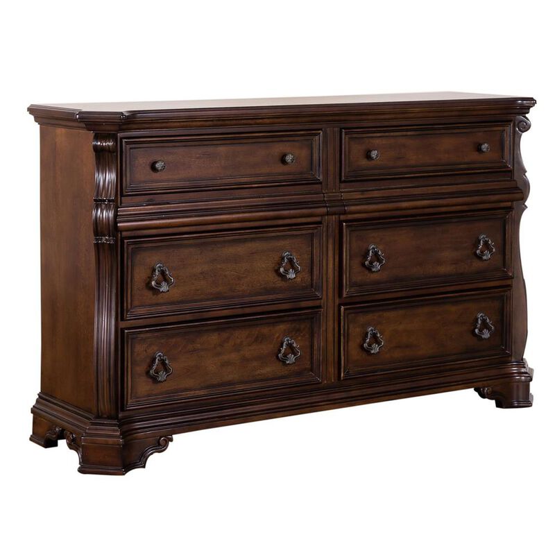 Liberty Furniture Arbor Place 8 Drawer Double Dresser in Brownstone image number 1