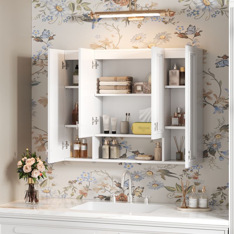 ELEMENT ACE Modern Wall-Mounted Bathroom Storage Cabinet with Adjustable Shelves image number 5