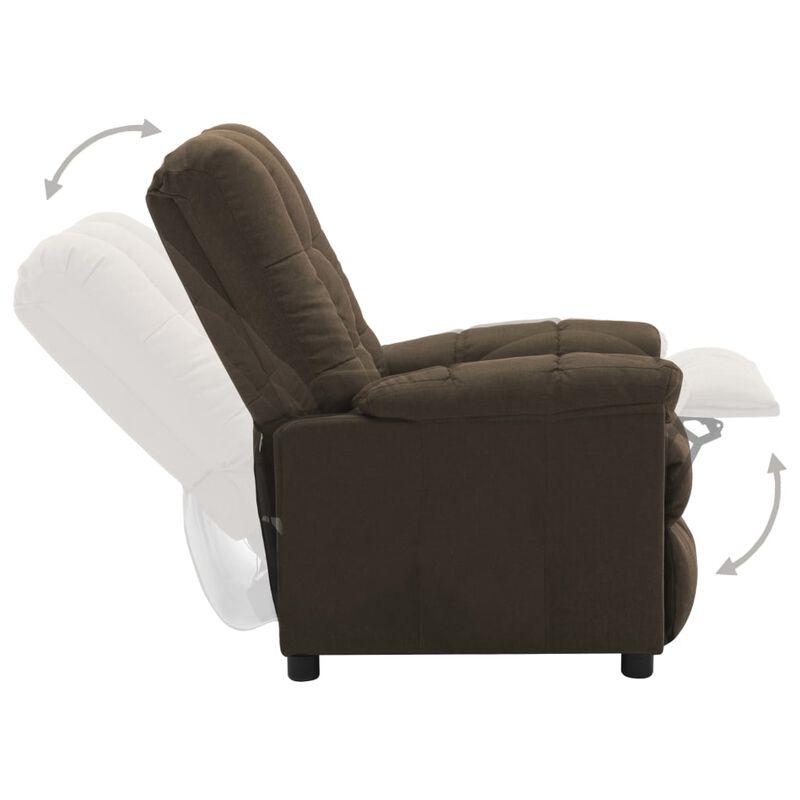 Recliner Brown Fabric image number 3