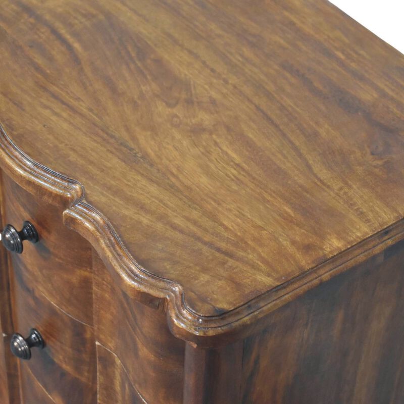 Artisan Furniture Solid Wood Lume Panel Bedside Table, Brown image number 5