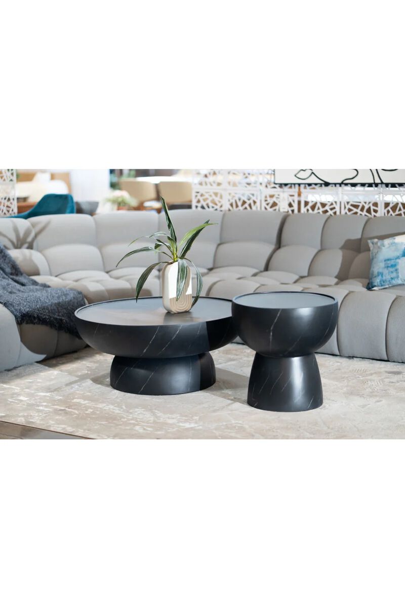 Black Fiberglass Coffee Table | OROA Modern Akron image number 6