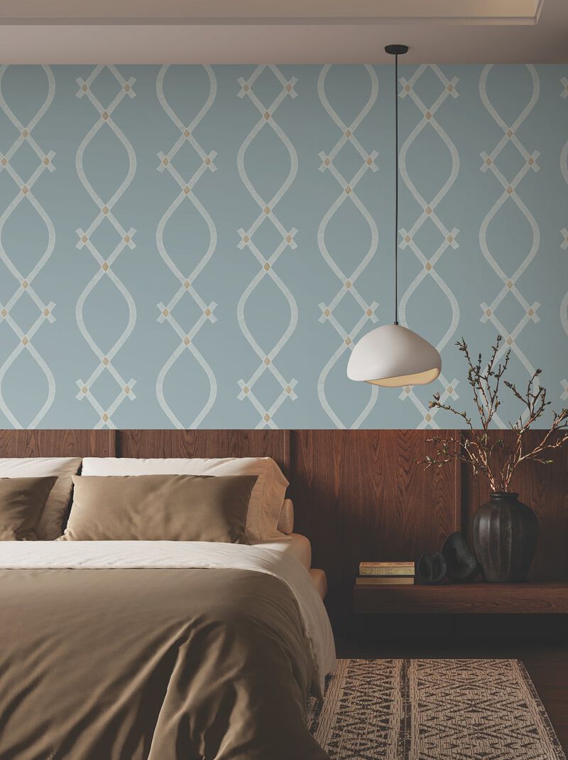 Ellena Blue Wallpaper (Double Roll) image number 4