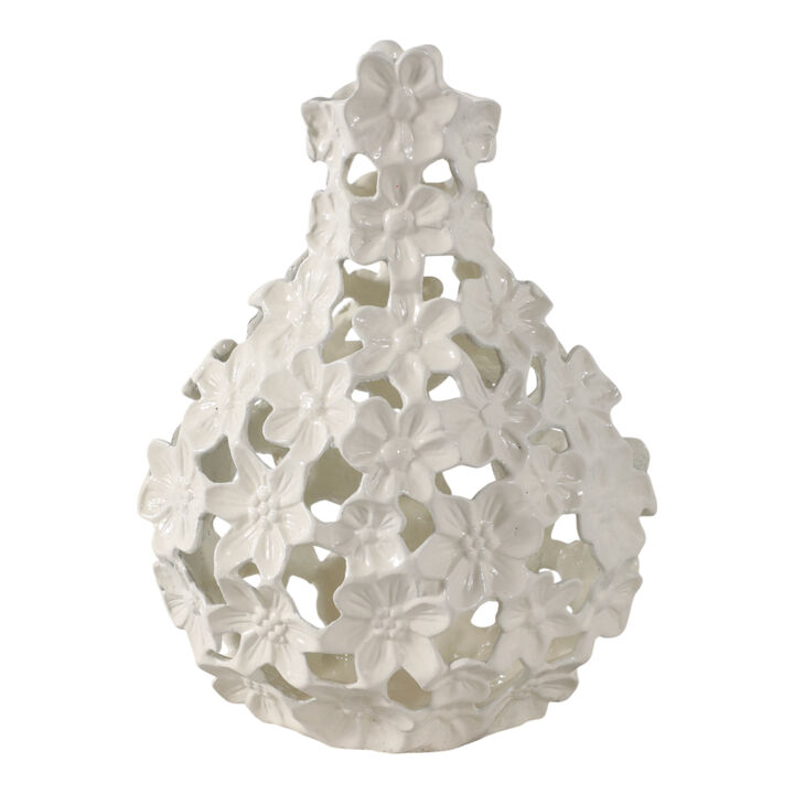 12x9 Cut-out Flower Metal Vase